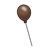 One Brown Balloon Color PNG