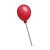 One Red Balloon Color PNG