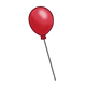 One Red Balloon on a string