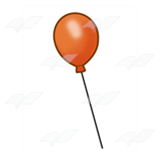 One Orange Balloon