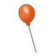 One Orange Balloon on a string