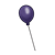 One Purple Balloon Color PNG