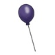 One Purple Balloon on a string