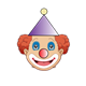 Clown with painted smile