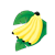 Banana Bunch Color PNG