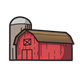 Red Barn and Gray Silo 