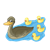 Mama Duck and Four Ducklings Color PNG