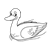 Mama Duck Line PNG