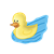 Yellow Duckling 1 Color PNG