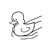 Yellow Duckling 1 Line PNG