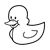 Yellow Duckling 1 Line PNG