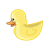Yellow Duckling 4 Color PNG