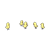 Five Yellow Chicks Color PNG
