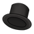 Black Top Hat Color PNG