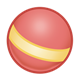 Red Ball  with yellow stripe