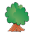 Bushy Green Tree Color PNG