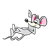 Gray Mouse Holding Corner Color PNG