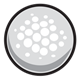Gray Golf Ball with white dots