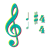 Music Notes and Signs Color PNG