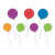 Seven Balloons Color PNG