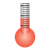 Bulb Thermometer 2 Color PNG