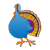 Turkey Gobbler Color PNG