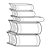Stack of Five Books Line PNG