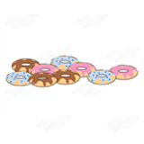 Nine Frosted Doughnuts