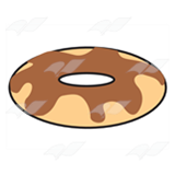 Brown Frosted Doughnut