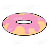 Pink Frosted Doughnut