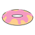 Pink Frosted Doughnut Color PNG