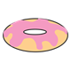 Pink Frosted Doughnut 