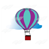 Hot Air Balloon and Cloud