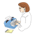 Secretary and Typewriter Color PNG