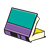 Purple and Green Book Color PNG