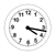 Red Clock Line PNG