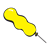 Yellow Squiggle Balloon Color PNG
