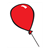 Single Red Balloon Color PDF