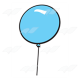 Single Blue Balloon