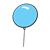 Single Blue Balloon Color PNG