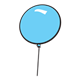 Single Blue Balloon on a string