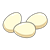 Three White Eggs Color PNG