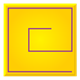 Purple Maze on a bright yellow square