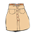 Khaki Skirt Color PNG