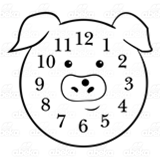 Pig Face Clock