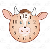 Cow Face Clock
