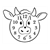 Cow Face Clock Line PDF