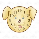 Dog Face Clock