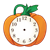 Pumpkin Clock Color PNG