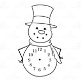 Snowman Clock